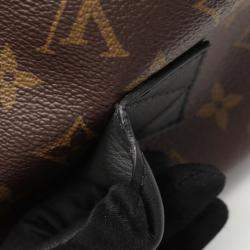 Pre Owned Louis Vuitton Palm Springs Backpack Mm Coated Canvas And Leather Monogram Brown
