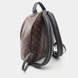 Pre Owned Louis Vuitton Palm Springs Backpack Mm Coated Canvas And Leather Monogram Brown
