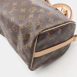 Pre Owned Louis Vuitton Speedy Bandouliere 25 Handbag Coated Canvas And Leather Monogram Brown