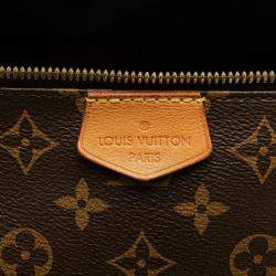 Pre Owned Louis Vuitton Monogram Bum Bag Body Waist Brown Pvc Leather