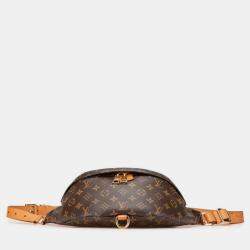 Pre Owned Louis Vuitton Monogram Bum Bag Body Waist Brown Pvc Leather