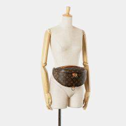 Pre Owned Louis Vuitton Monogram Bum Bag Body Waist Brown Pvc Leather