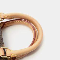 Pre Owned Louis Vuitton Nano Speedy Monogram Brown Coated Canvas Leather Shoulder Bag 