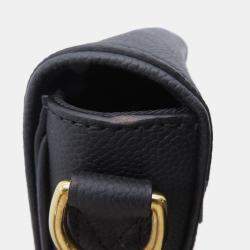 Pre Owned Louis Vuitton Monogram Empreinte Studio Shoulder Bag In Black Cowhide Leather