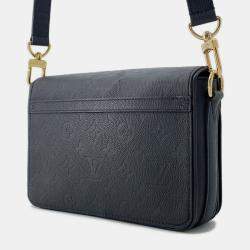 Pre Owned Louis Vuitton Monogram Empreinte Studio Shoulder Bag In Black Cowhide Leather