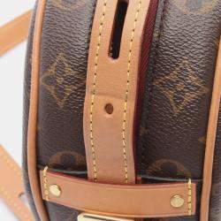 Pre Owned Louis Vuitton Boite Chapeau Souple Pm Shoulder Bag In Coated Canvas And Leather With Monogram Design Brown