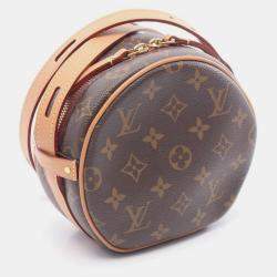 Pre Owned Louis Vuitton Boite Chapeau Souple Pm Shoulder Bag In Coated Canvas And Leather With Monogram Design Brown