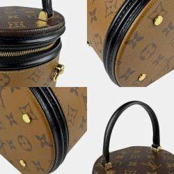 Pre Owned Louis Vuitton Handbag Shoulder Bag Monogram Reverse Cannes Brown