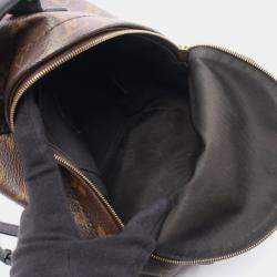 Pre Owned Louis Vuitton Palm Springs Mini Backpack Coated Canvas And Leather With Monogram Design Brown Black