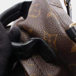 Pre Owned Louis Vuitton Palm Springs Mini Backpack Coated Canvas And Leather With Monogram Design Brown Black
