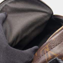 Pre Owned Louis Vuitton Palm Springs Mini Backpack Coated Canvas And Leather With Monogram Design Brown Black