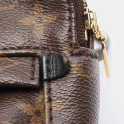 Pre Owned Louis Vuitton Palm Springs Mini Backpack Coated Canvas And Leather With Monogram Design Brown Black
