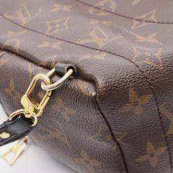 Pre Owned Louis Vuitton Palm Springs Mini Backpack Coated Canvas And Leather With Monogram Design Brown Black