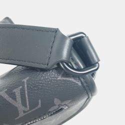 Pre Owned Louis Vuitton Monogram Eclipse Pulse Messenger Bag Crossbody Flap Shoulder Canvas Black