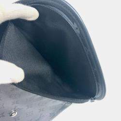 Pre Owned Louis Vuitton Monogram Eclipse Pulse Messenger Bag Crossbody Flap Shoulder Canvas Black