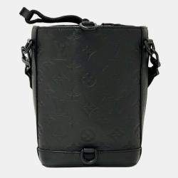 Pre Owned Louis Vuitton Monogram Shadow Shoulder Bag In Empreinte Nylon Noe Swing Noir Bucket