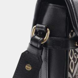 Pre Owned Louis Vuitton Neo Saumur Mm Since 1854 Shoulder Bag Canvas And Leather With Monogram Jacquard Black White