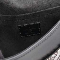 Pre Owned Louis Vuitton Neo Saumur Mm Since 1854 Shoulder Bag Canvas And Leather With Monogram Jacquard Black White
