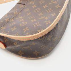 Pre Owned Louis Vuitton Menilmontant Pm Shoulder Bag In Coated Canvas And Leather With Monogram Design Brown