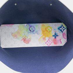 Pre Owned Louis Vuitton Watercolor Monogram Weekend Tote Gm Bag/Shoulder Bag White/Multicolor Leather