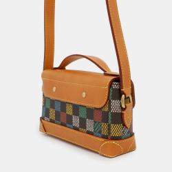 Pre Owned Louis Vuitton Lv Bird Damier Ebene Steamer East-West Wearable Wallet Shoulder Bag