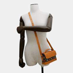 Pre Owned Louis Vuitton Lv Bird Damier Ebene Steamer East-West Wearable Wallet Shoulder Bag