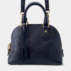 Pre Owned Louis Vuitton Monogram Empreinte Neo Alma Bb Handbag Black