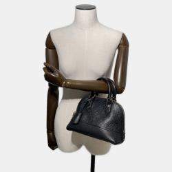 Pre Owned Louis Vuitton Monogram Empreinte Neo Alma Bb Handbag Black