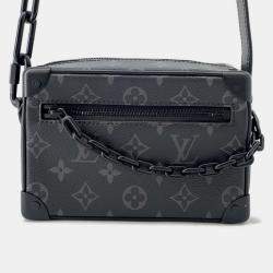 Pre Owned Louis Vuitton Monogram Eclipse Mini Soft Trunk Shoulder Bag Black