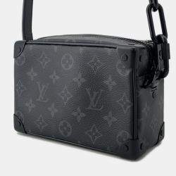 Pre Owned Louis Vuitton Monogram Eclipse Mini Soft Trunk Shoulder Bag Black