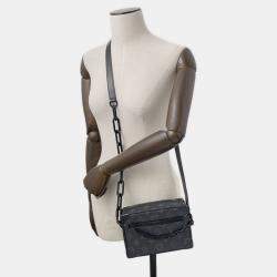 Pre Owned Louis Vuitton Monogram Eclipse Mini Soft Trunk Shoulder Bag Black