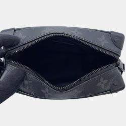 Pre Owned Louis Vuitton Monogram Eclipse Mini Soft Trunk Shoulder Bag Black