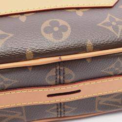 Pre Owned Louis Vuitton Boite Chapeau Souple Shoulder Bag Coated Canvas And Leather Monogram Brown