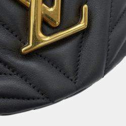 Pre Owned Louis Vuitton New Wave Bum Bag Calfskin Leather Black