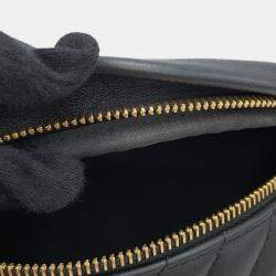 Pre Owned Louis Vuitton New Wave Bum Bag Calfskin Leather Black