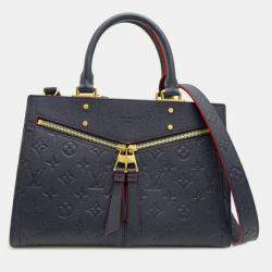 Pre Owned Louis Vuitton Three Pm Handbag Monogram Empreinte Marine Rouge (Navy/Red)