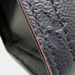 Pre Owned Louis Vuitton Three Pm Handbag Monogram Empreinte Marine Rouge (Navy/Red)