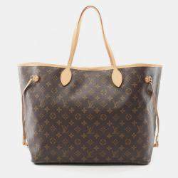 Pre Owned Louis Vuitton Neverfull Gm Tote Bag Coated Canvas And Leather Monogram Brown