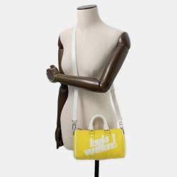 Pre Owned Louis Vuitton Handbag Keepall Xs Taurillon Leather White