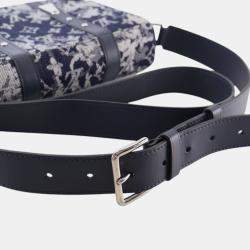 Pre Owned Louis Vuitton Navy Blue Monogram Tapestry Trunk Messenger