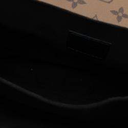 Pre Owned Louis Vuitton Brown Monogram Reverse Pochette Metis