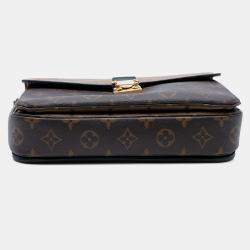 Pre Owned Louis Vuitton Brown Monogram Reverse Pochette Metis