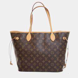 Pre Owned Louis Vuitton Brown Monogram V Neverfull MM