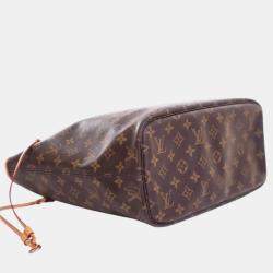 Pre Owned Louis Vuitton Brown Monogram V Neverfull MM