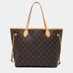 Pre Owned Louis Vuitton Brown Monogram Neverfull MM
