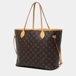 Pre Owned Louis Vuitton Brown Monogram Neverfull MM