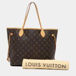 Pre Owned Louis Vuitton Brown Monogram Neverfull MM