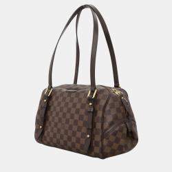 Pre Owned Damier Ebene Rivington GM Shoulder Bag
