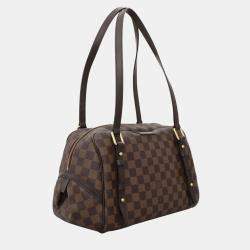 Pre Owned Damier Ebene Rivington GM Shoulder Bag