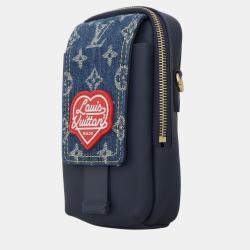 Pre Owned x Nigo Denim Detail Flap Double Phone Pouch